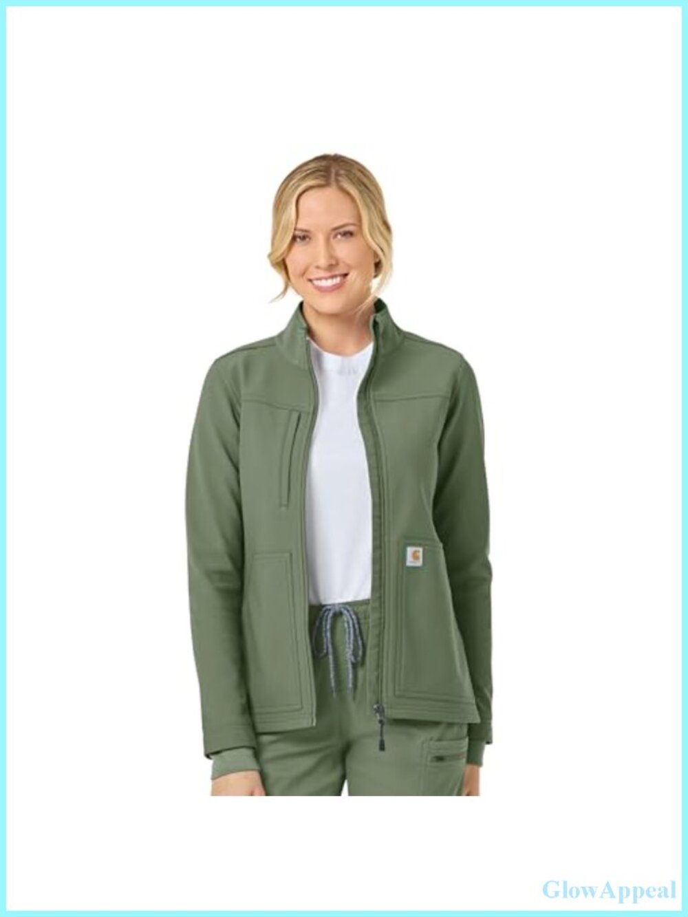 Rugged Flex Bonded Fleece Scrub Jacket Women's Modern Fit 3-Pocket